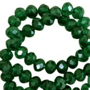 Top Facet kralen 8x6mm disc Fairway green-pearl shine coating
